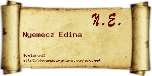Nyemecz Edina névjegykártya